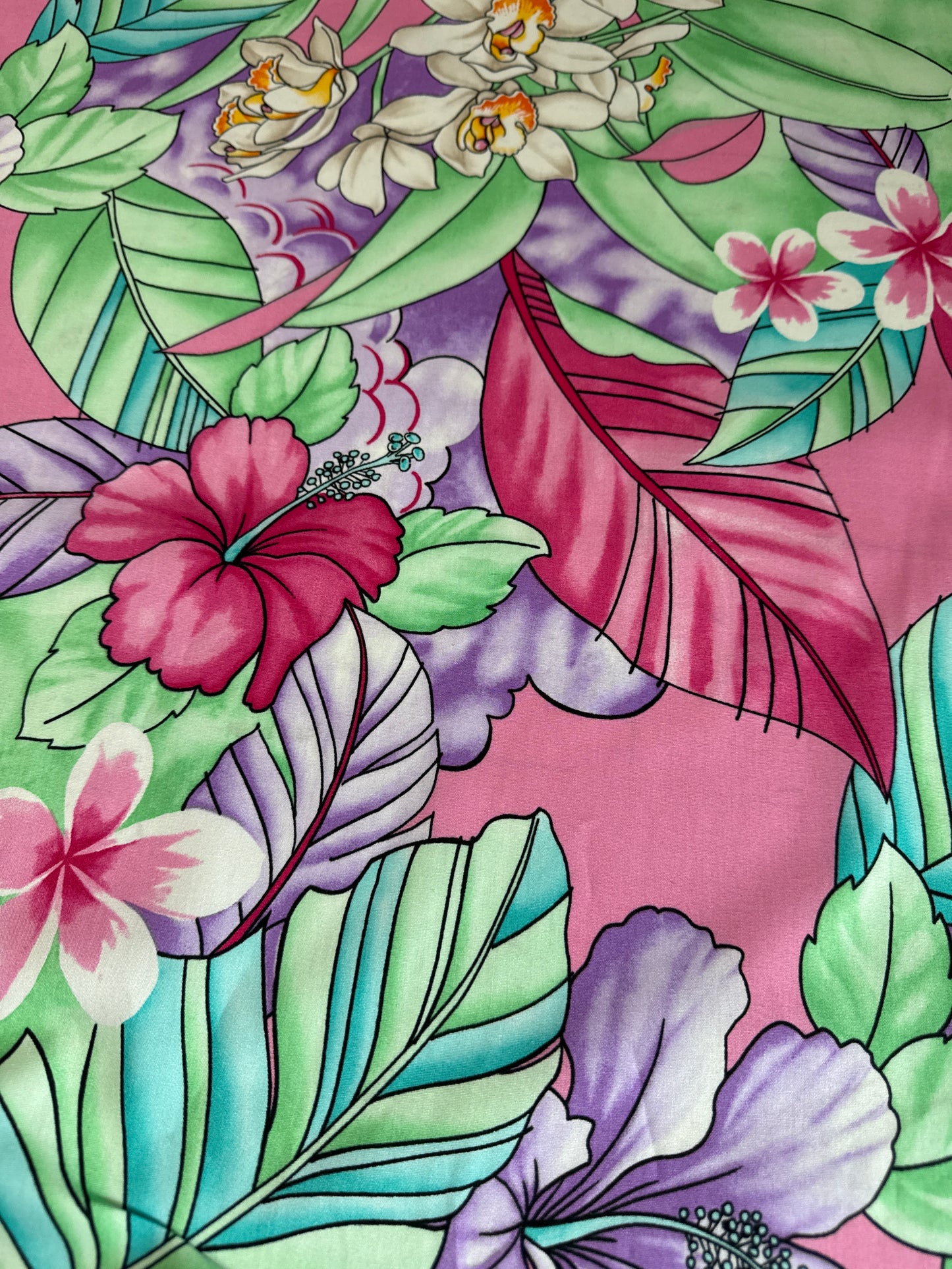Pink Floral Cotton Fabric