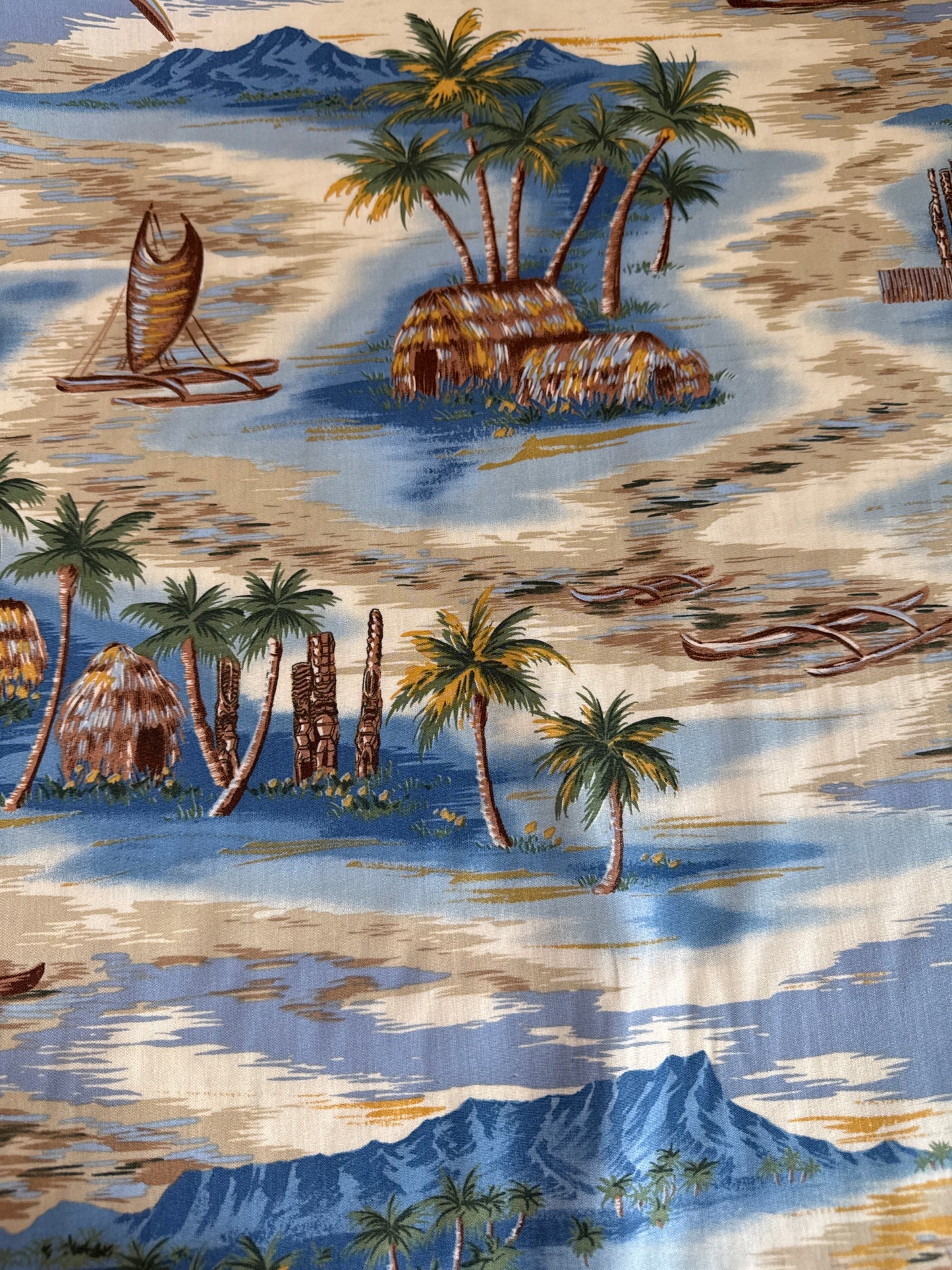 Sky Blue Vintage Cotton Fabric