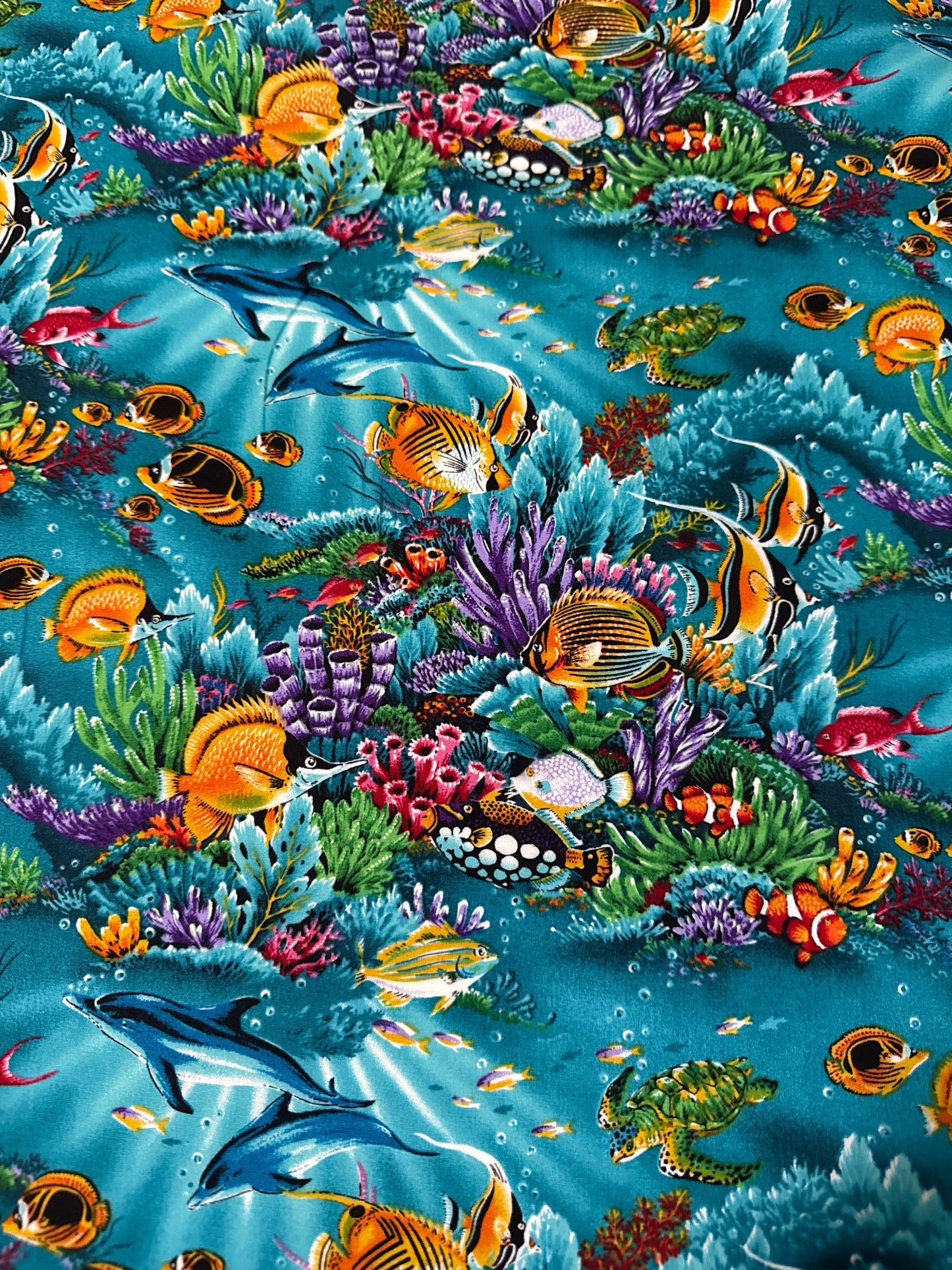 Exotic Sea Life Cotton Fabric/ NS-342