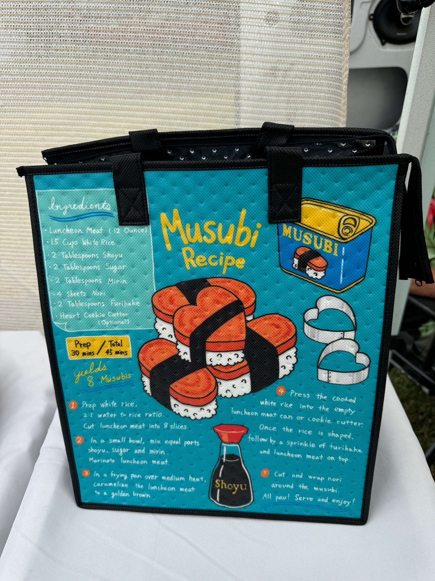 Spam Musubi Recipe Blue Large Hot and Cold Bags