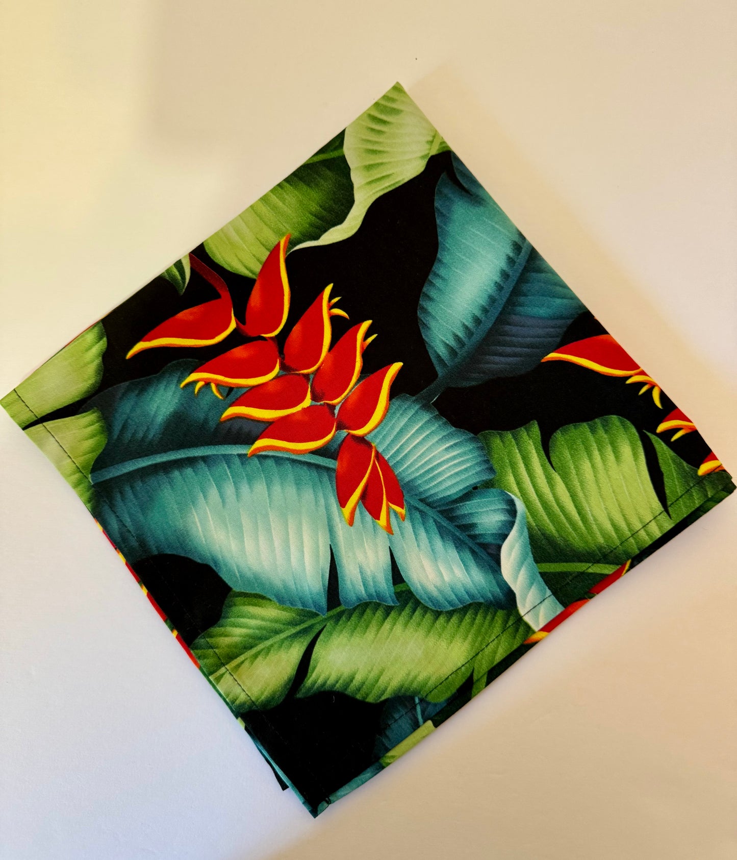 Black Heliconia Cloth Napkins