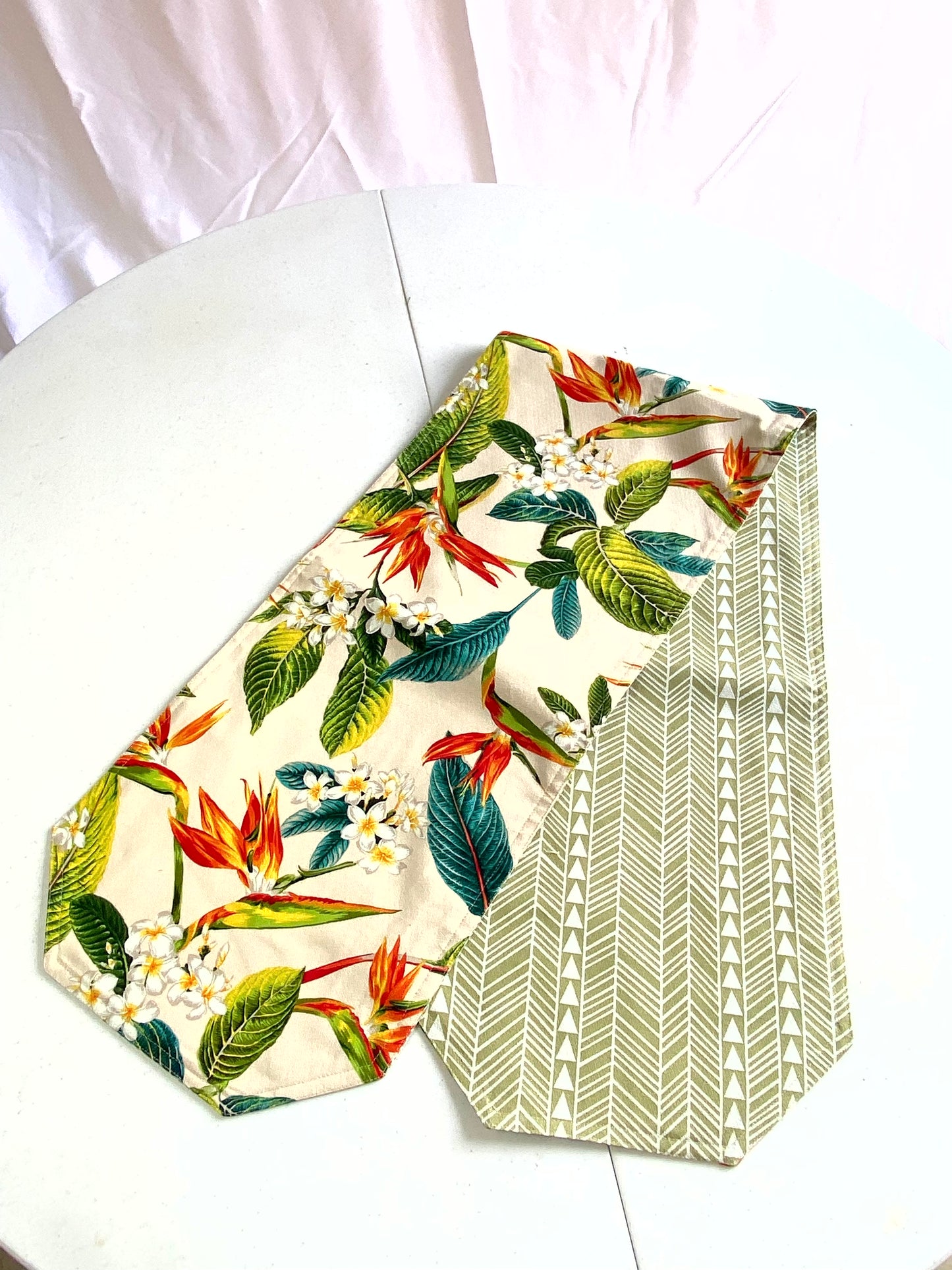 Natural Acaica Hawaiian Barkcloth Table Runner