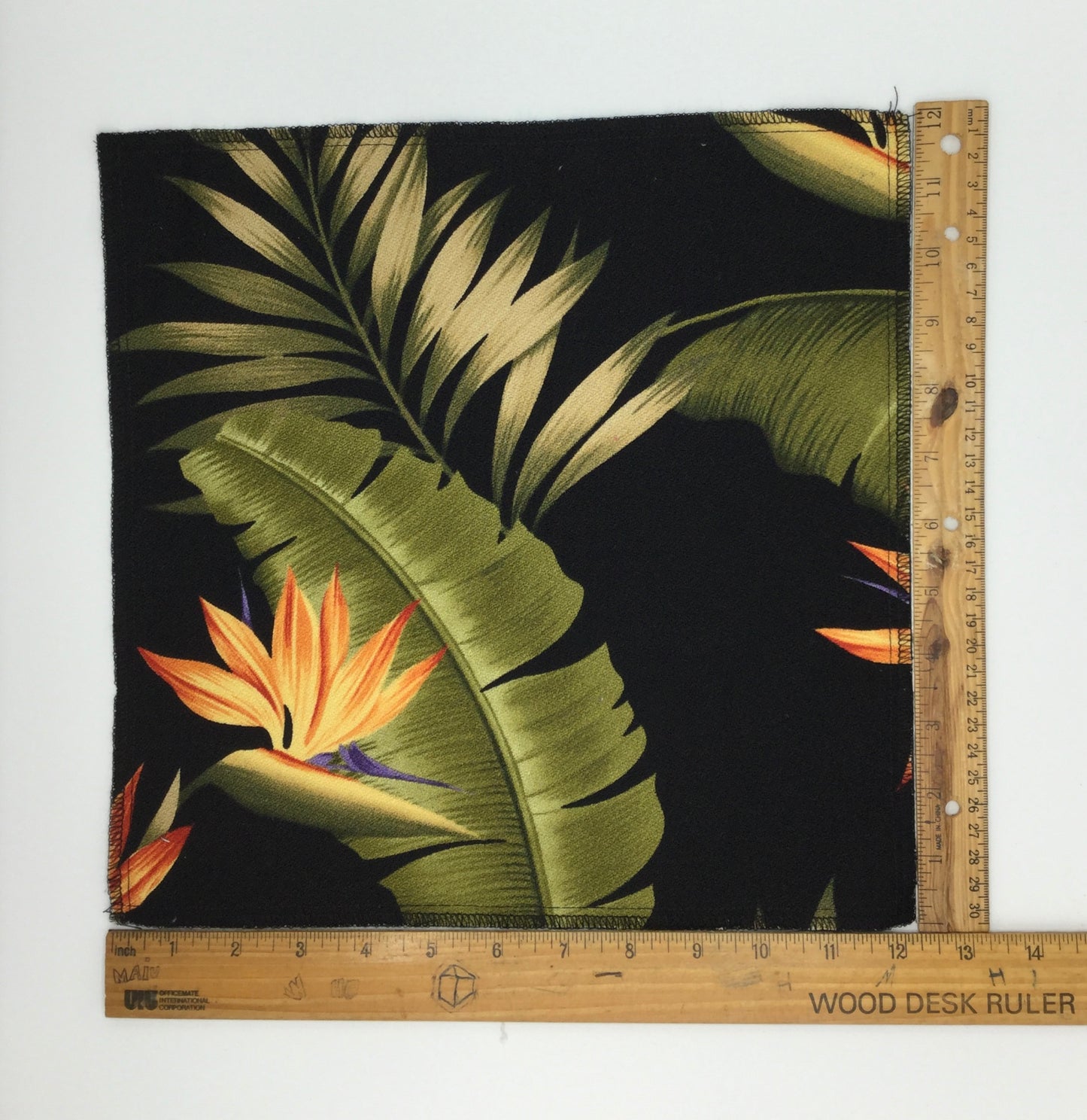 Black Lani Hawaiian Barkcloth Fabric