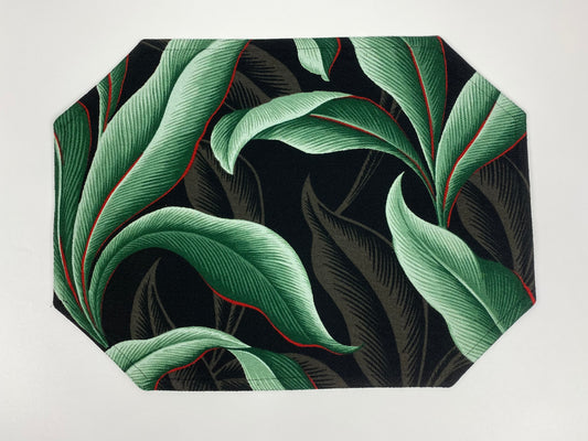 Black Retro Rectangle Placemat