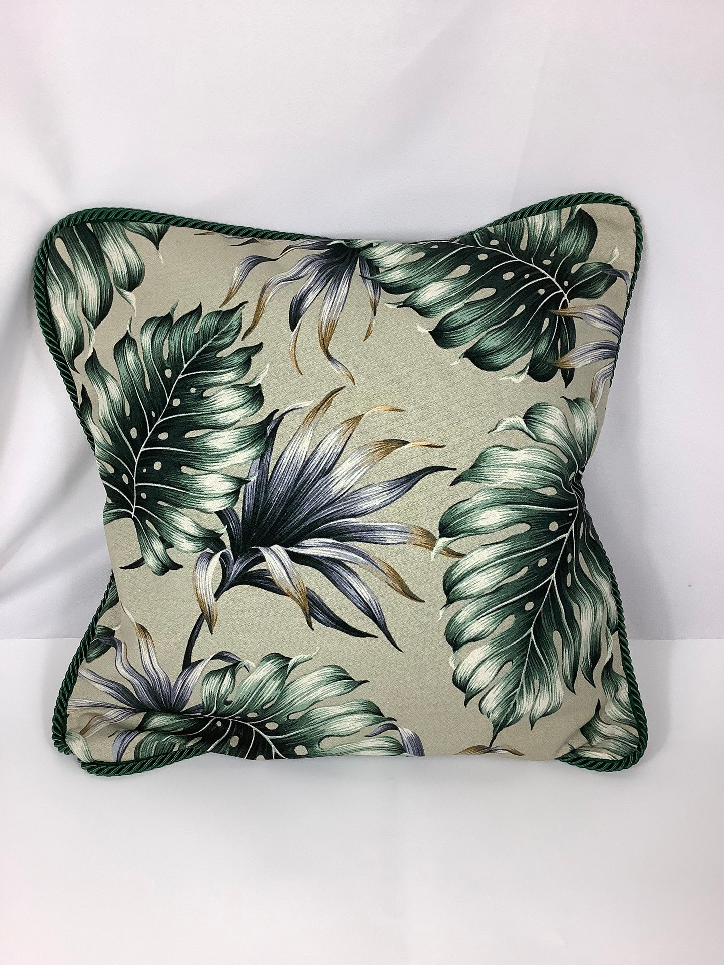 Natural Monstera Hawaiian Barkcloth Pillowcase