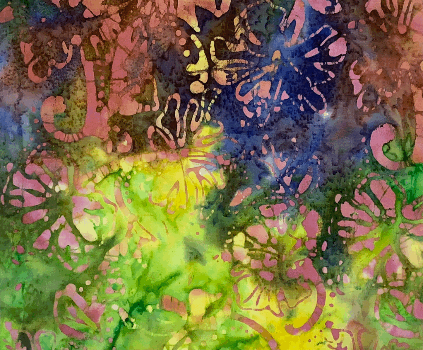 Green Batik Cotton Fabric