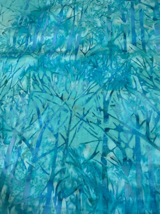 Turquoise Batik Cotton Fabric