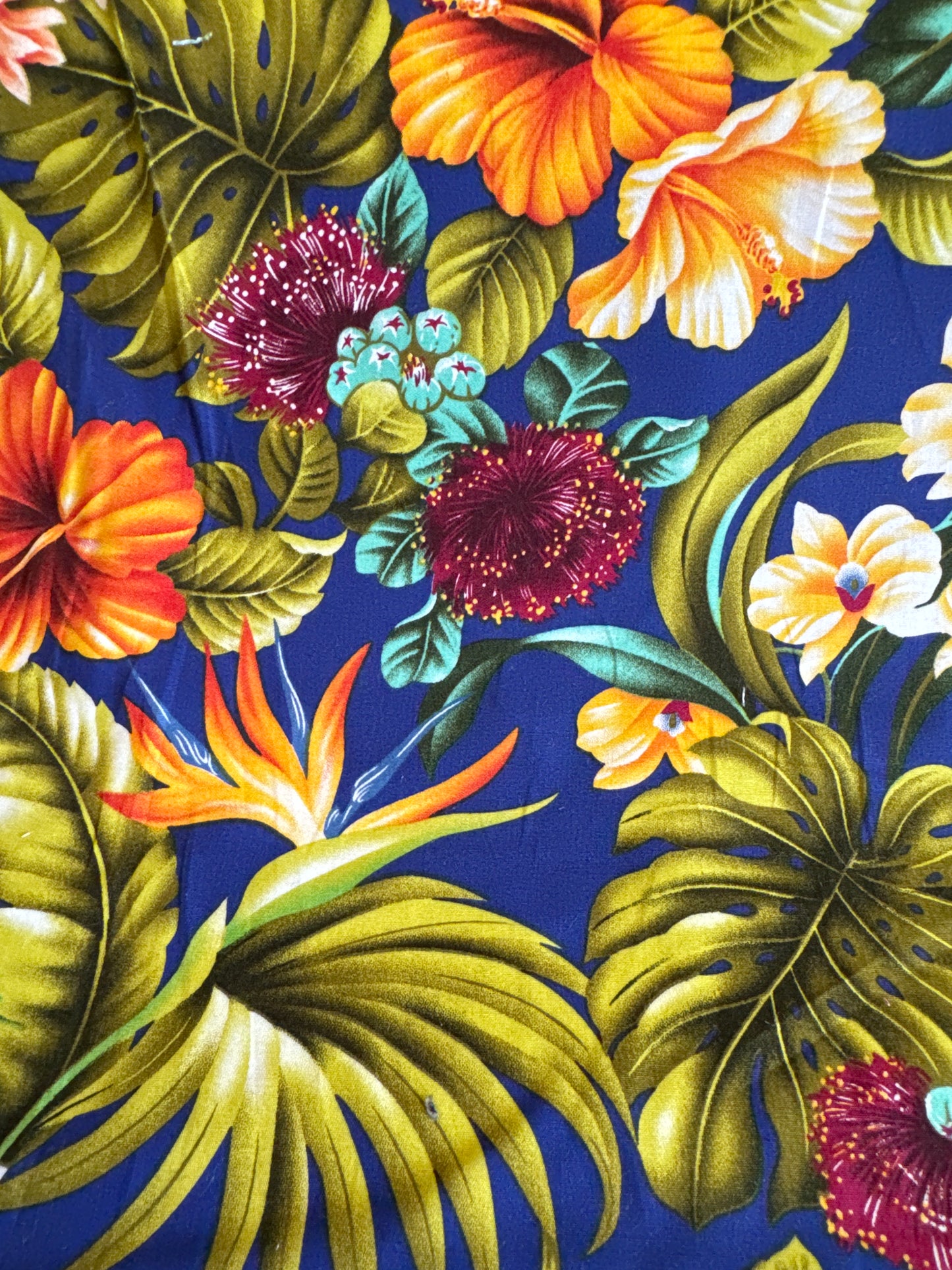 Royal Hibiscus Cotton Fabric