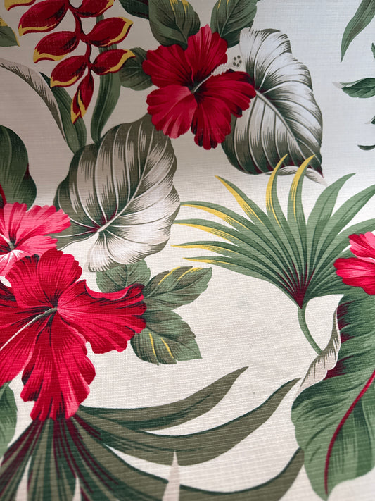 White Red Hibicus Dobby