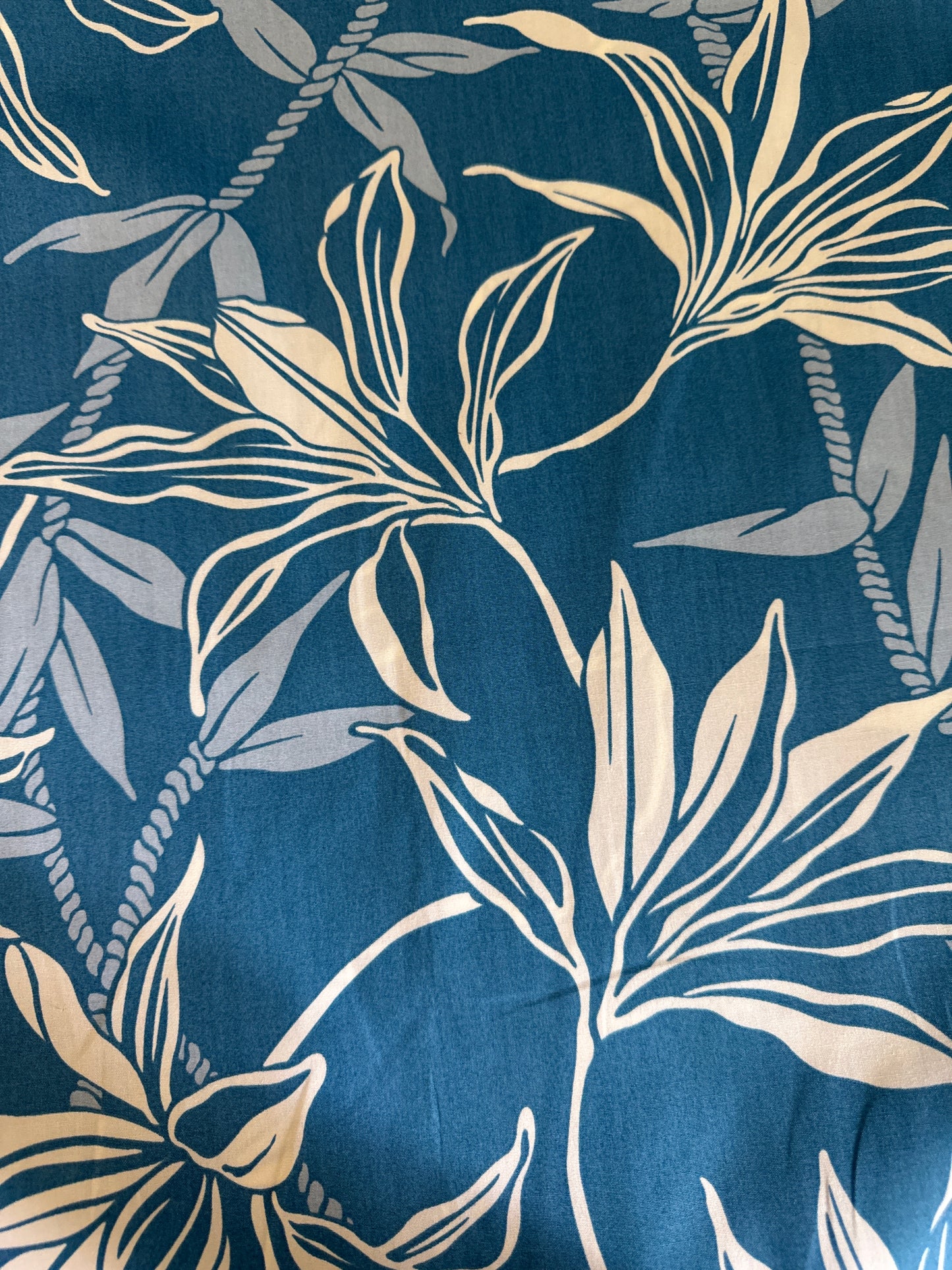 Denim T Leaf Cotton Fabric LW-25-958