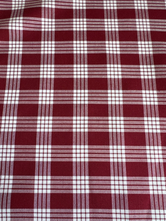 Burgundy Palaka Fabric