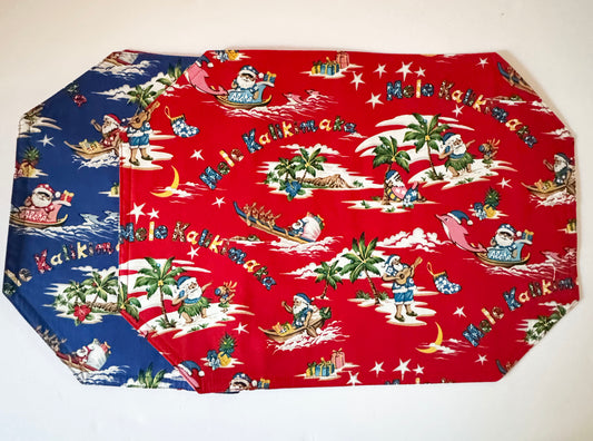 Red Mele Kalikimaka Rectangle Placemat