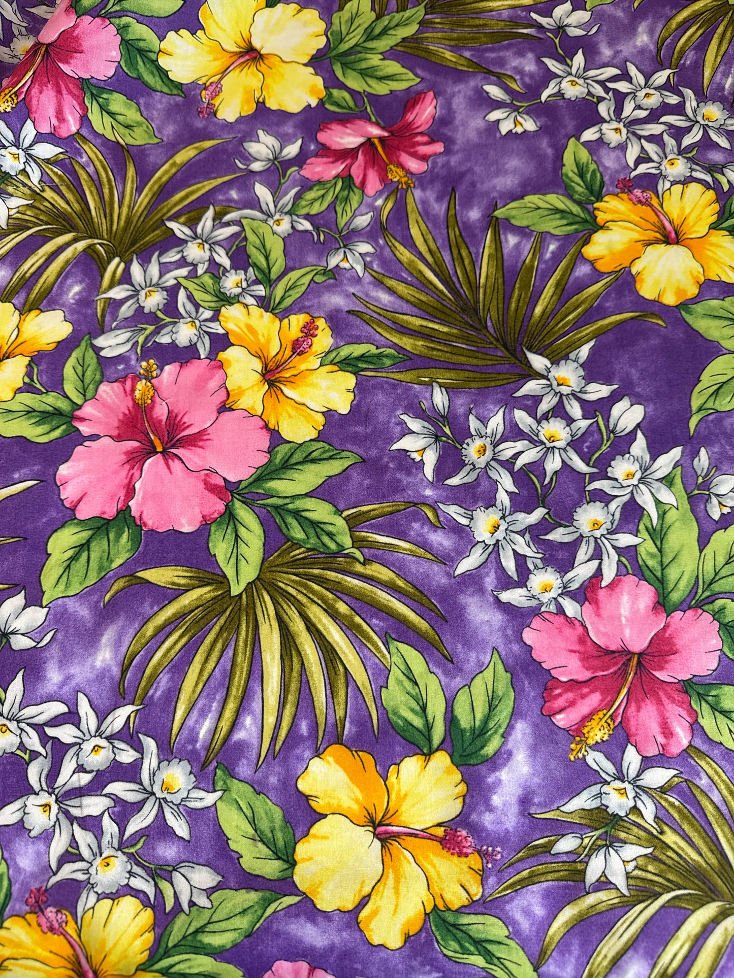 Purple Floral Cotton Fabric LMH-24-1012