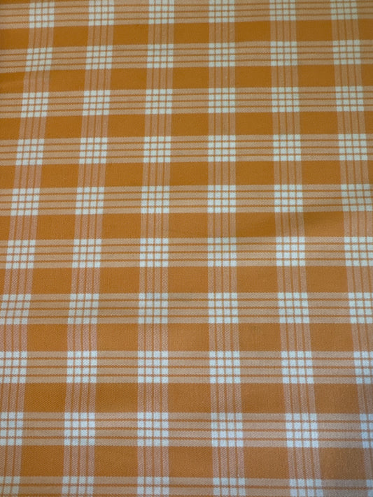 Pumpkin Palaka Fabric