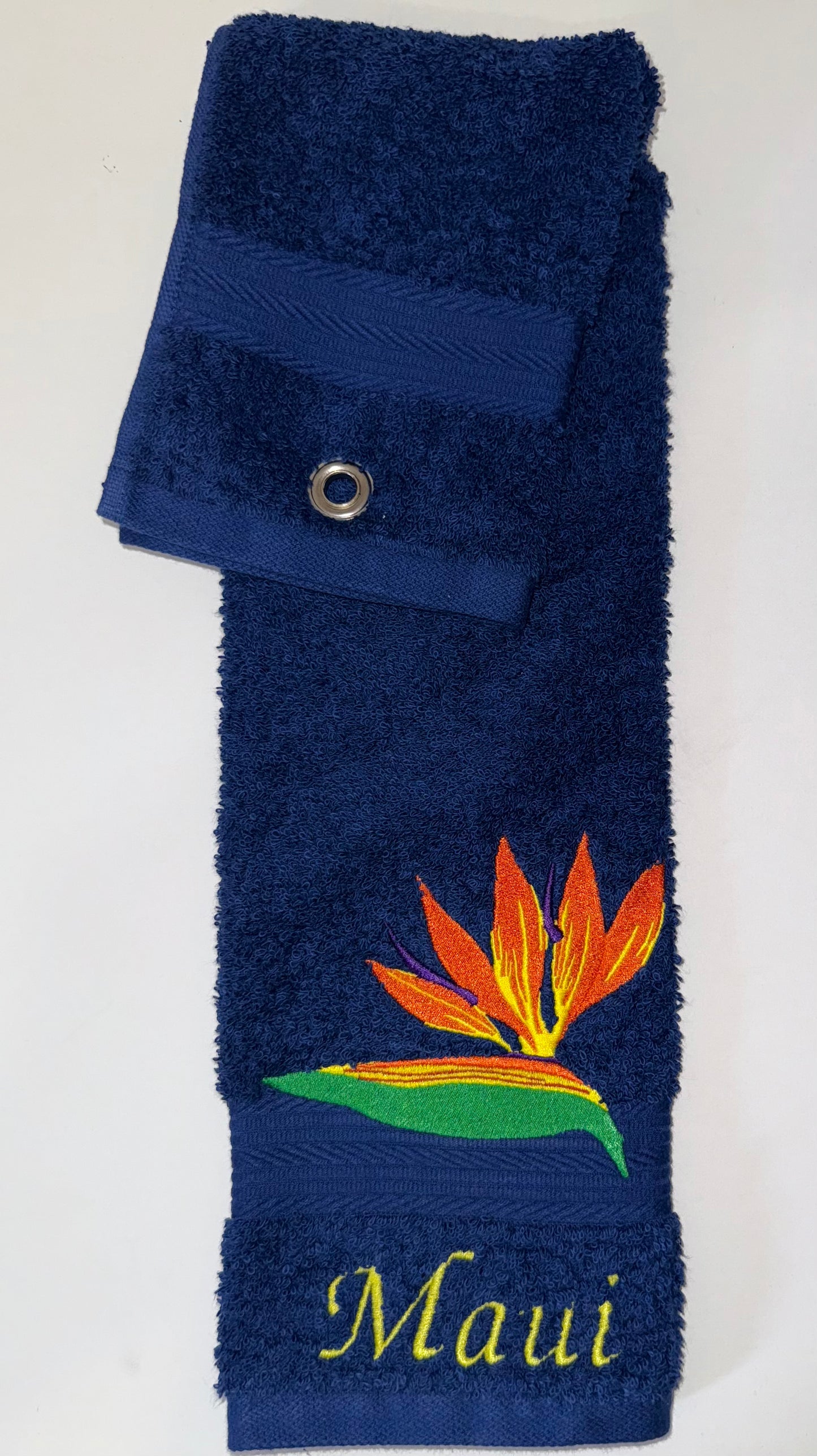 Blue Bird of Paradise Golf Towel