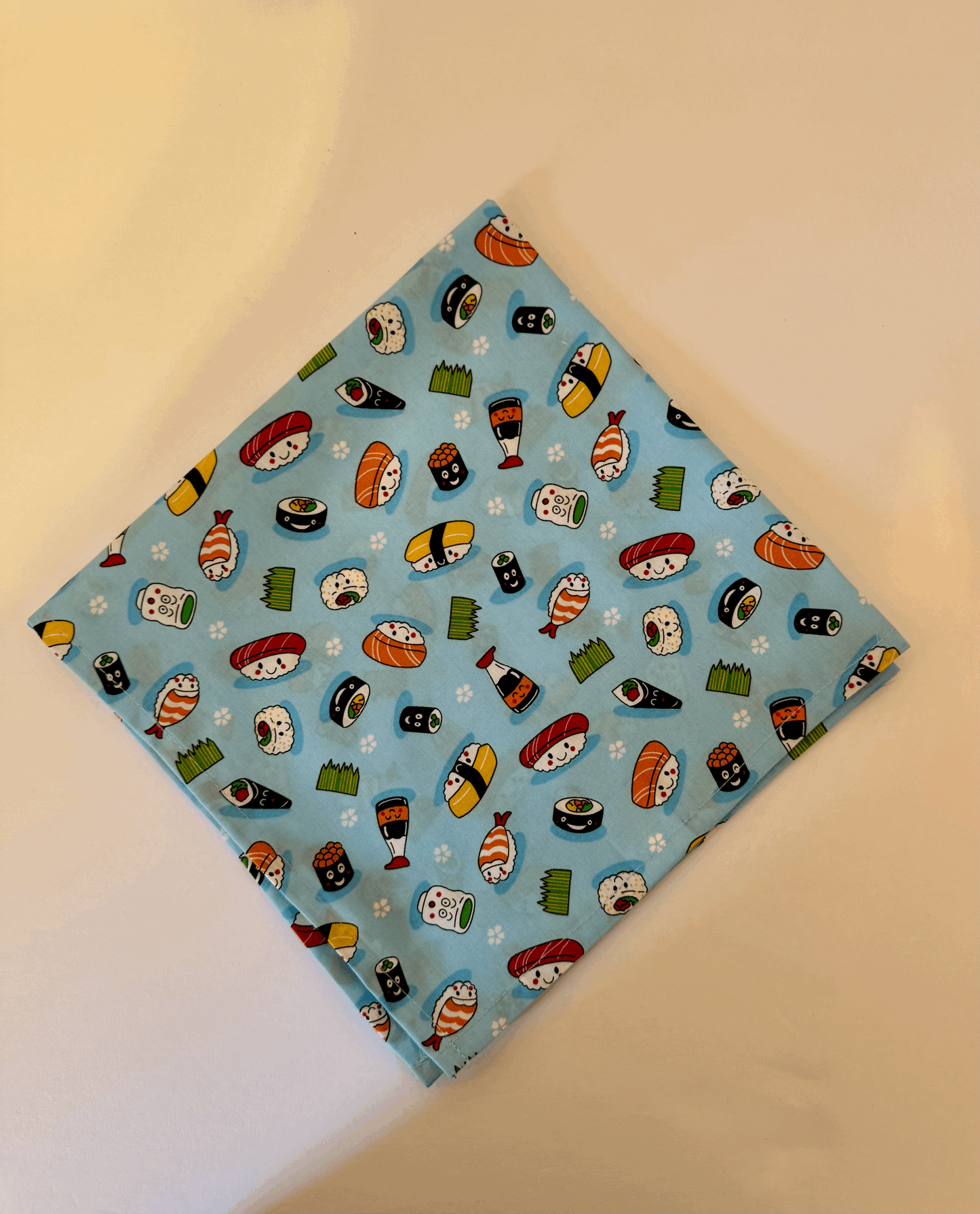 Blue Spam Musubi Napkins