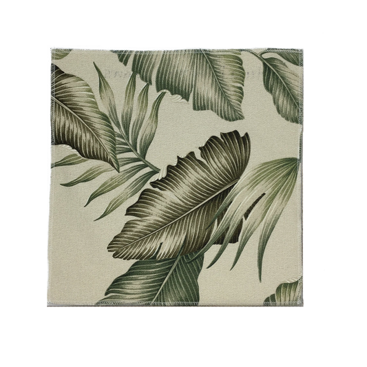 Natural Autumn Leaves Hawaiian Barkcloth Upholstery Fabric
