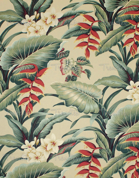 Natural Waipahee Hawaiian Barkcloth Upholstery Fabric