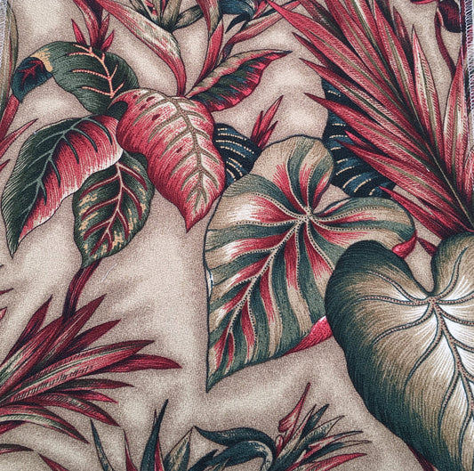 Tan Coba Cabana Napkins Hawaiian Barkcloth Upholstery Fabric