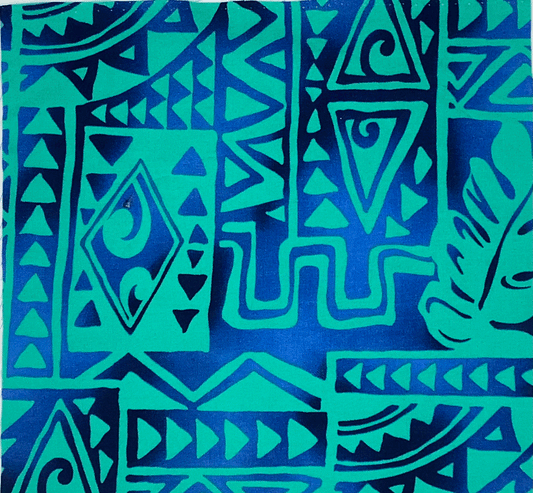 Blue / Teal Tribal Cotton Fabric