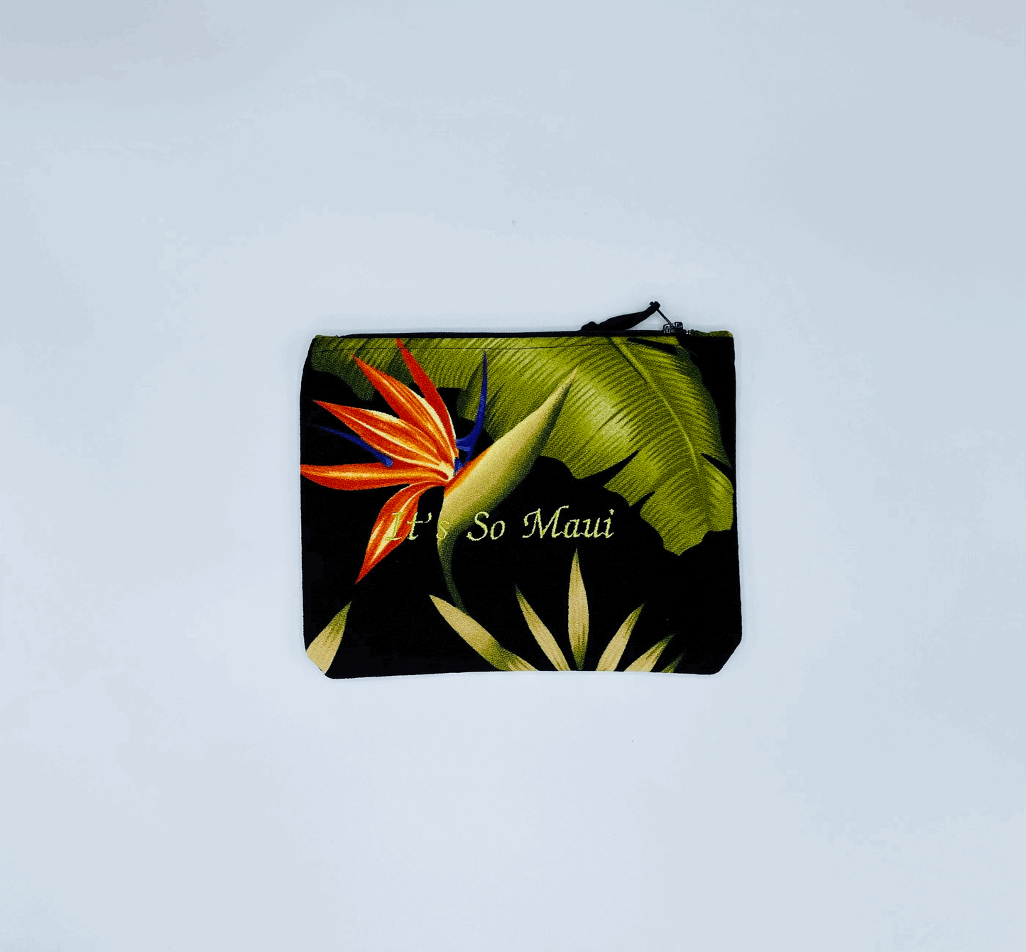 Black Lani Hawaiian Barkcloth Make-up Bags